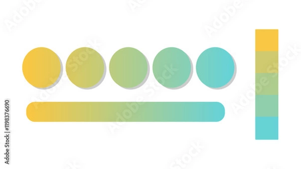 Obraz Abstract gradient background with Gold and Cyan color palette. Abstract illustration with gradient blur design. Blurred colored abstract background. Colorful gradient. Vector illustration