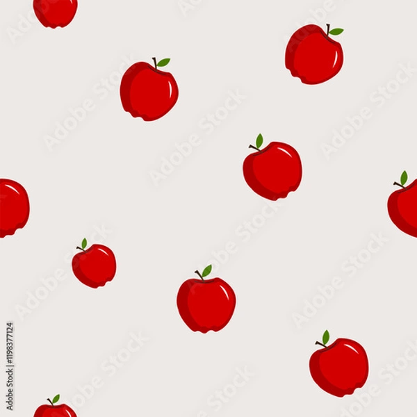 Fototapeta seamless fruit pattern isolated in white background for wallpaper, background etc, orange, mango, watermelon, banana, strawberry, etc