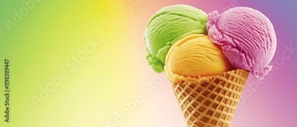Fototapeta Colorful Ice Cream Cones