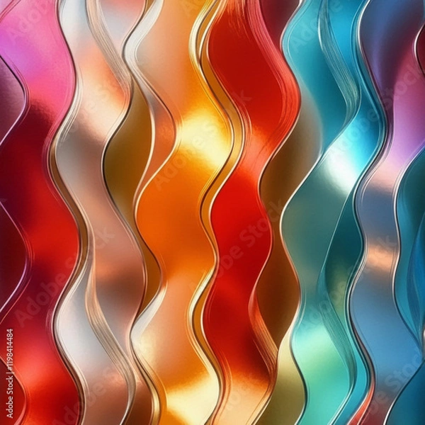Fototapeta colorful abstract metallic pattern