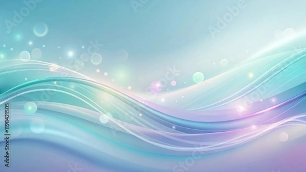 Fototapeta Serene Pastel Waves with Glimmering Lights An Abstract Background Design for Projects Requiring a Calming and Elegant Aesthetic