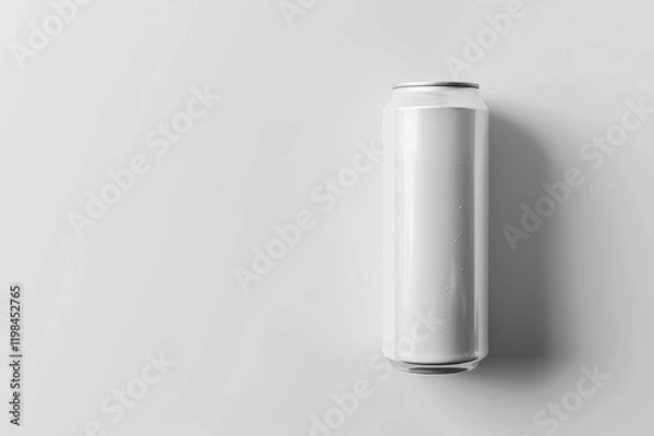 Obraz Single blank aluminum can on white background. (2)