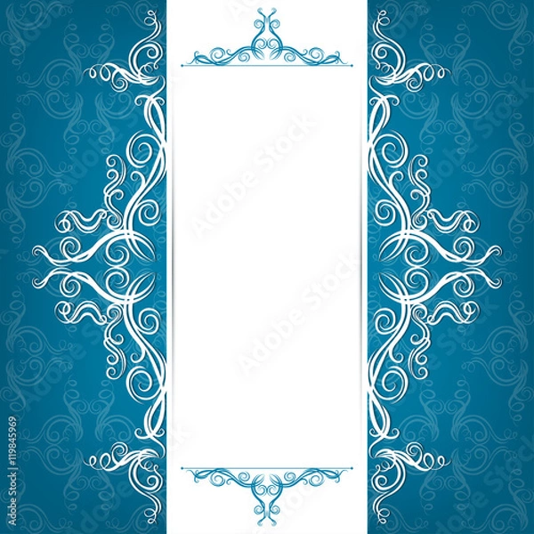Obraz Invitation card with filigree ornaments