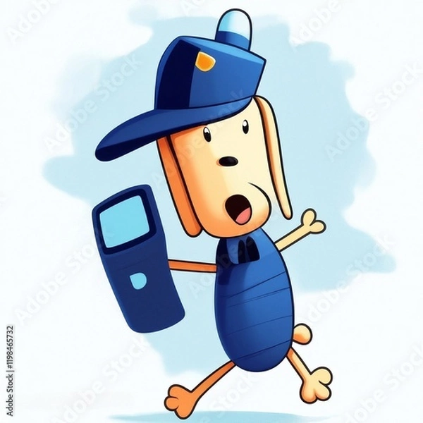 Fototapeta dog with sheild