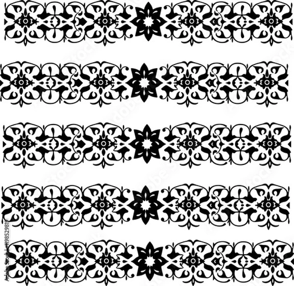 Fototapeta motif seamless border pattern vector art
