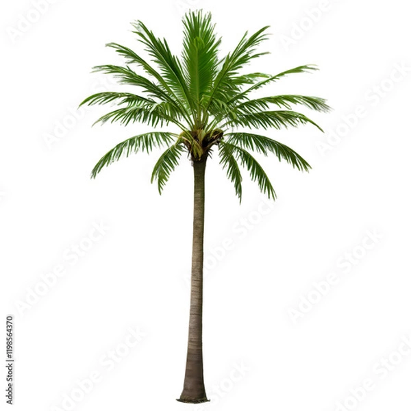 Fototapeta Collection of Palm Trees, 3D rendering of coconut palm trees