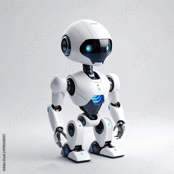 Fototapeta a minimalist robot design 
