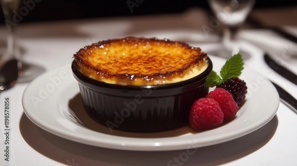 Obraz classic with a golden, crispy caramelized top, served in a
