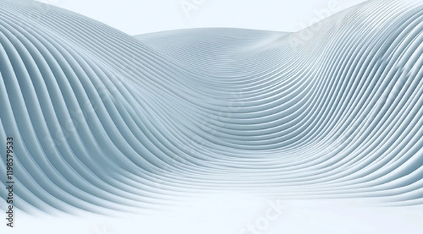 Fototapeta High-Quality Light Blue Background with Soft White Gradient and Curved White Shapes  Smooth, Simple Composition in Ultra High Definition