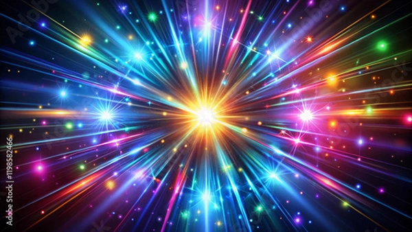 Fototapeta 光の放射イメージ背景