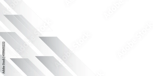 Fototapeta Abstract white square shape with futuristic concept background. White abstract background. Vector illustration design for presentation, banner, cover, web, flyer, card, poster, wallpaper, texture.