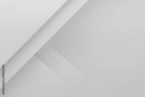 Fototapeta white stack paper material layer background 3d render