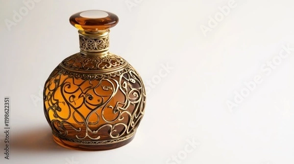 Obraz Luxurious Perfume Bottle on White Background
