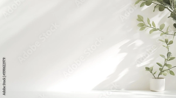 Obraz 白い壁と影　White wall