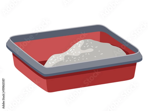 Obraz Cat litter box. Vector illustration