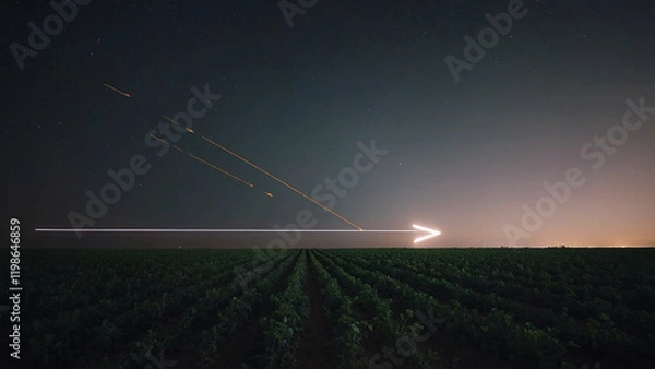 Fototapeta Modern technology is indicated by a pixel digital arrow mouse pointer as the arrow strikes its destination. Copy space and a minimal creative concept.