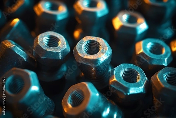 Fototapeta bolt, nut, Generative AI	