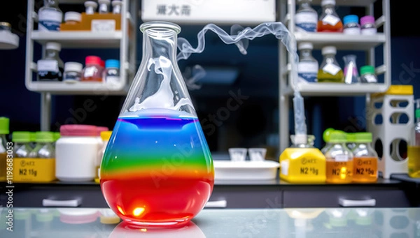 Obraz flask, chemistry, experience science