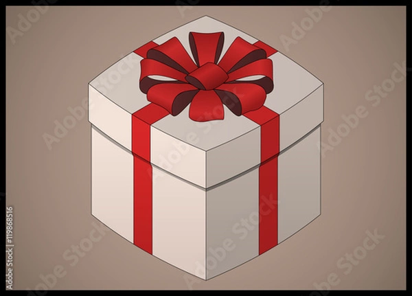 Fototapeta Isometric gift box
