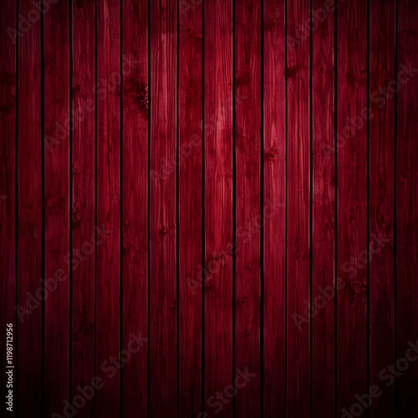 Fototapeta Dark Red Wood Paneling Creates a Dramatic and Rustic Backdrop