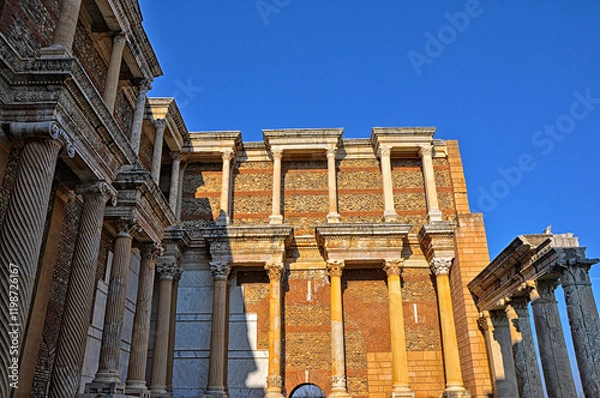 Obraz Ancient ruins in Sardes Lydia Ancient City in Salihli, Manisa, Turkey