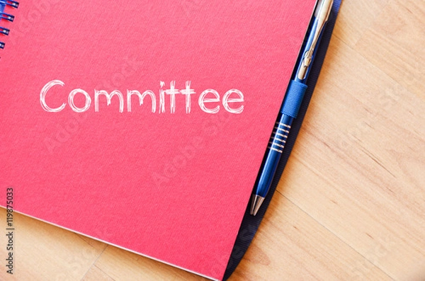 Fototapeta Committee text concept on notebook