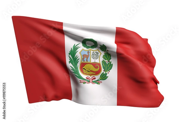Obraz Republic of Peru flag waving