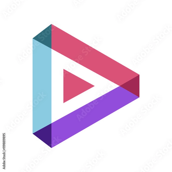 Fototapeta play media icon design vector template