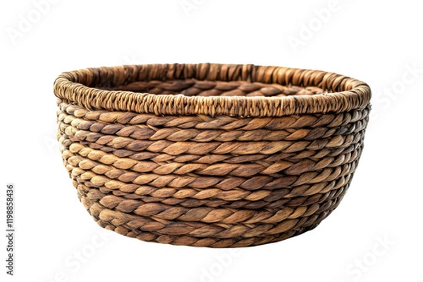 Obraz Handcrafted woven basket made from natural materials, perfect for storage or decor