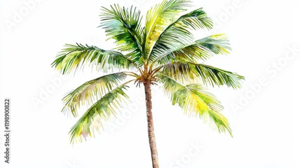 Fototapeta palm tree isolated on white