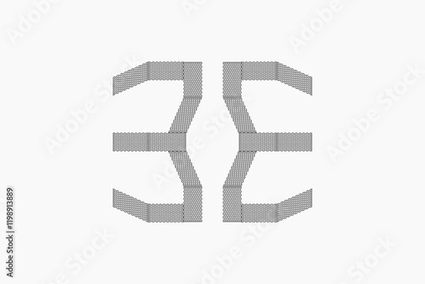 Obraz 3d person running with numbers
