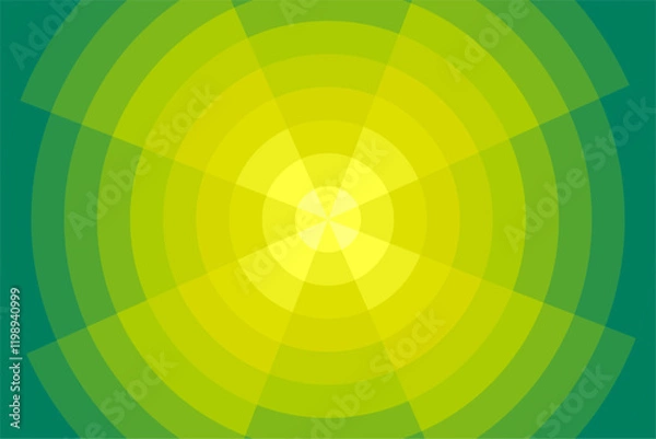 Fototapeta Mosaic yellow green circle background. Gradient torch light pattern background.	