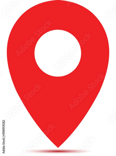 Fototapeta Red map pointer pin sign symbol navigation locator sign vector