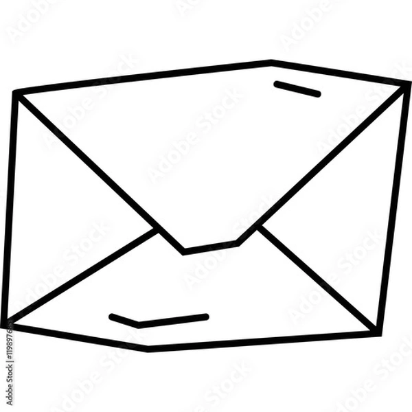 Fototapeta Simple vector icon envelope