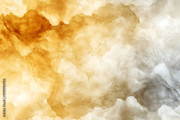Fototapeta Golden Cloudscape Aerial View, Textured Background