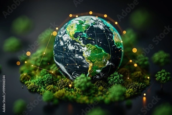 Fototapeta A Concept Image for World Environment and Earth Day