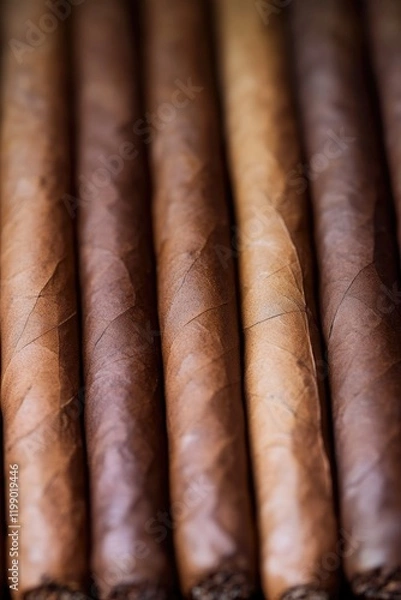 Fototapeta A close-up shot of a bundle of cigars