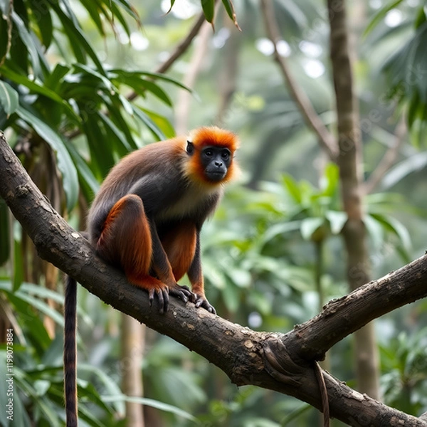 Fototapeta white tailed macaque
