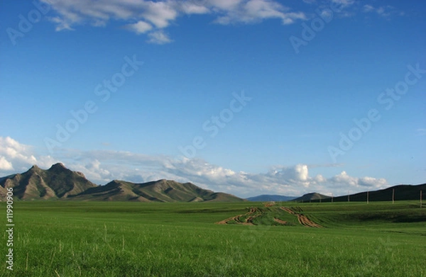 Obraz mongolski krajobraz