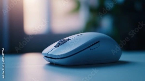 Fototapeta Sleek Wireless Computer Mouse on Desk
