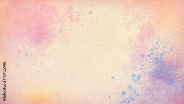 Fototapeta Abstract watercolor aesthetic horizontal background. Hand drawn vector splatter texture. Brush stroked painting pastel color watercolour