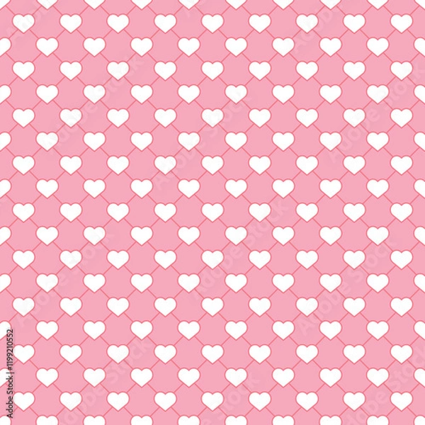 Fototapeta Heart shaped pattern background. pattern graphic used for wallpaper, tile, fabric, textile, interior.