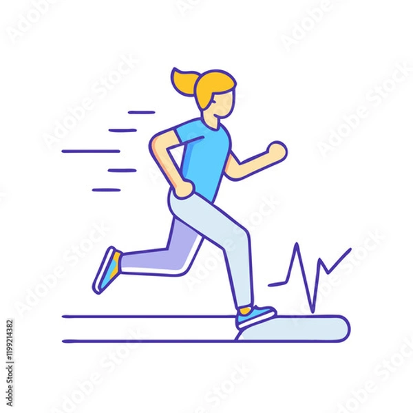 Fototapeta high intensity jog icon, high intensity jog vector illustration-simple illustration of high intensity jog, perfect for high intensity jog logos and themed design 