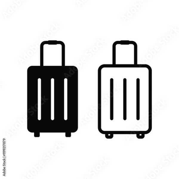 Obraz Suitcase icon set. Travel bag icon. Suitcase icon