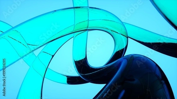 Obraz abstract blue background with waves