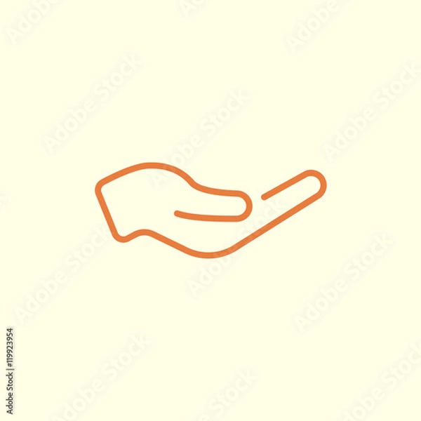 Fototapeta hand line icon