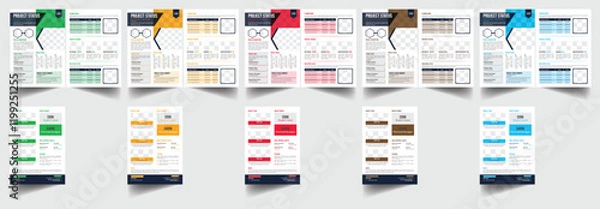 Obraz Technical Data Sheet layout template. Product Catalogue & modern a4 product catalog design template, Minimalist product brochure template design, A4 flyer, corporate flyer, business flyer, catalog