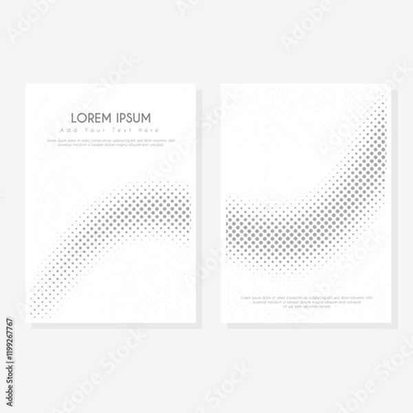 Fototapeta Modern cover design set. Blue, white abstract line pattern. Creative wavy stripe vector collection for business background, certificate, contemporary.	
