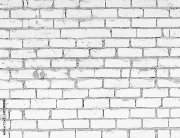 Fototapeta White brick wall