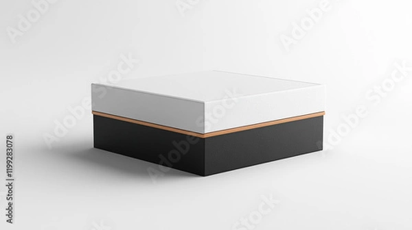 Fototapeta Modern minimalist design of a rectangular box with contrasting colors